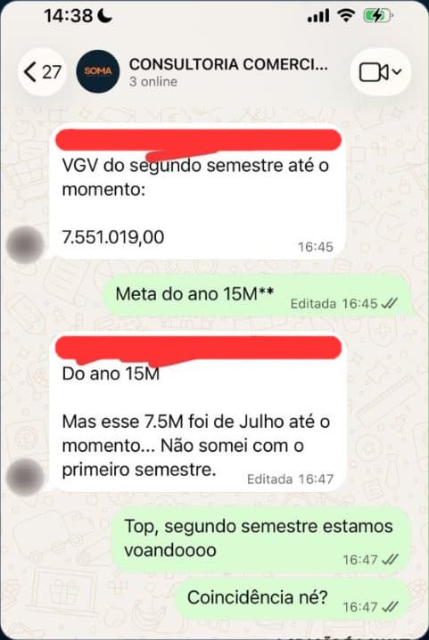 Cliente comemora R$ 7,5 milhões de VGV no segundo semestre, com meta de R$ 15 milhões no ano